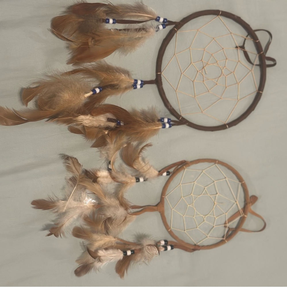 Brown Feather Dreamcatcher Set
